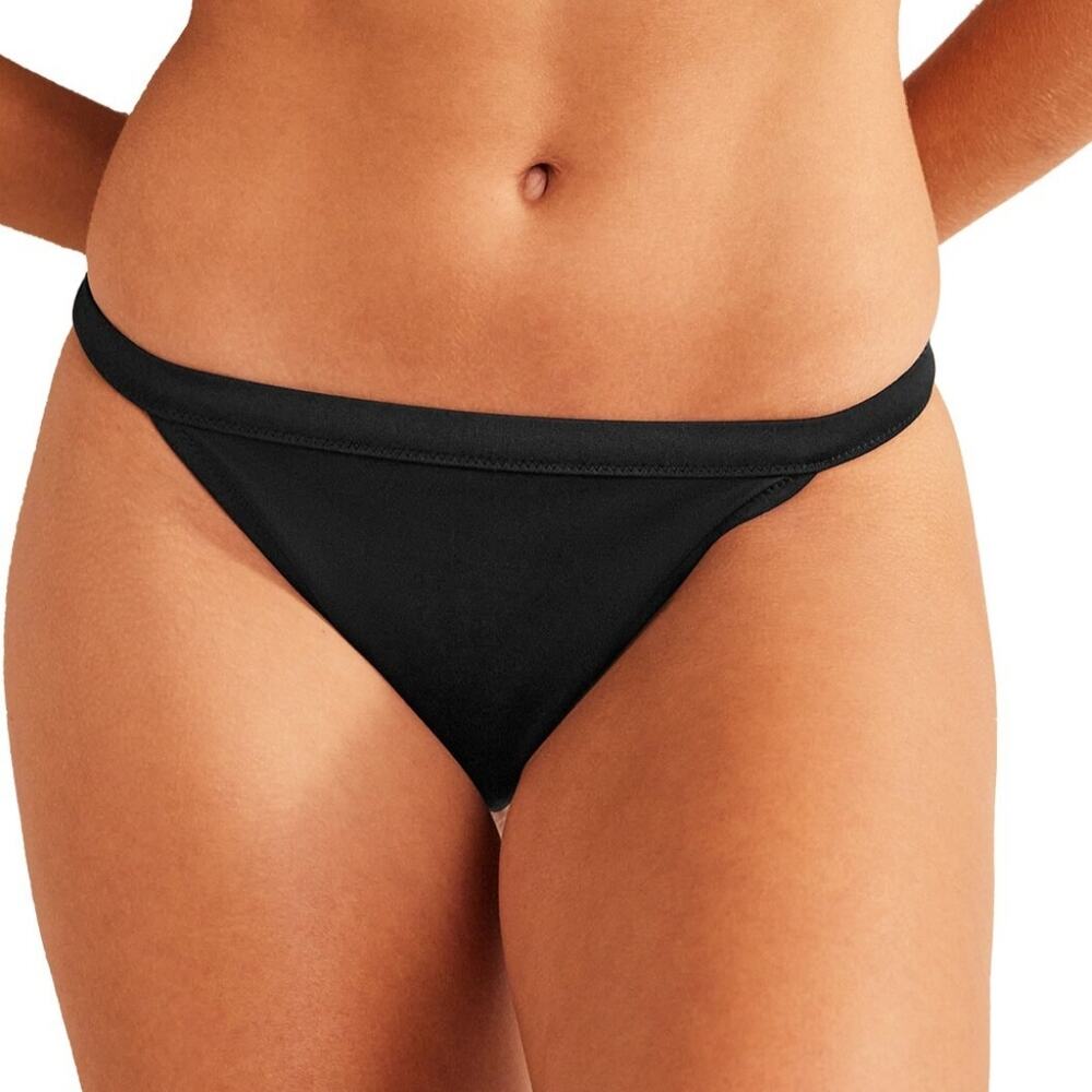 NWT Boden Black Tanga Bikini Bottom British Style Lined size 14US (18UK)